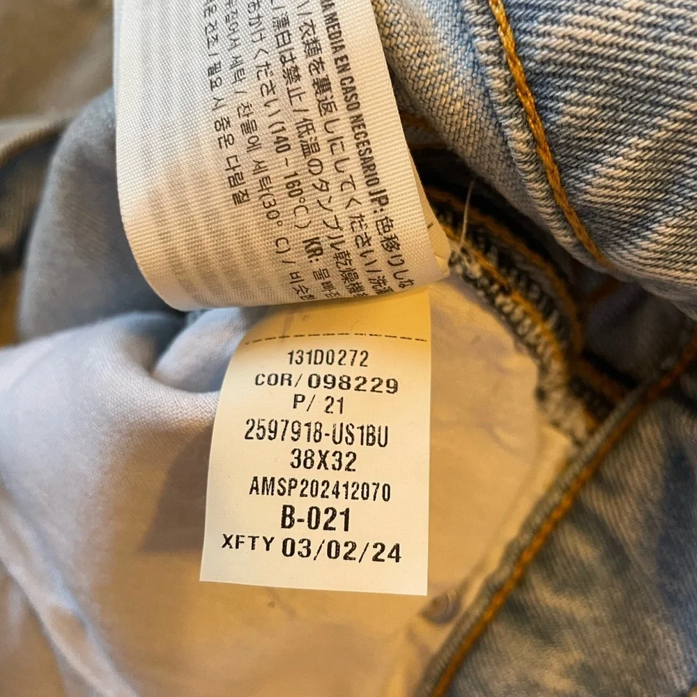 Abercrombie Fitch Carpenter Jeans Men’s 38x32 Light Wash Loose Baggy Vintage